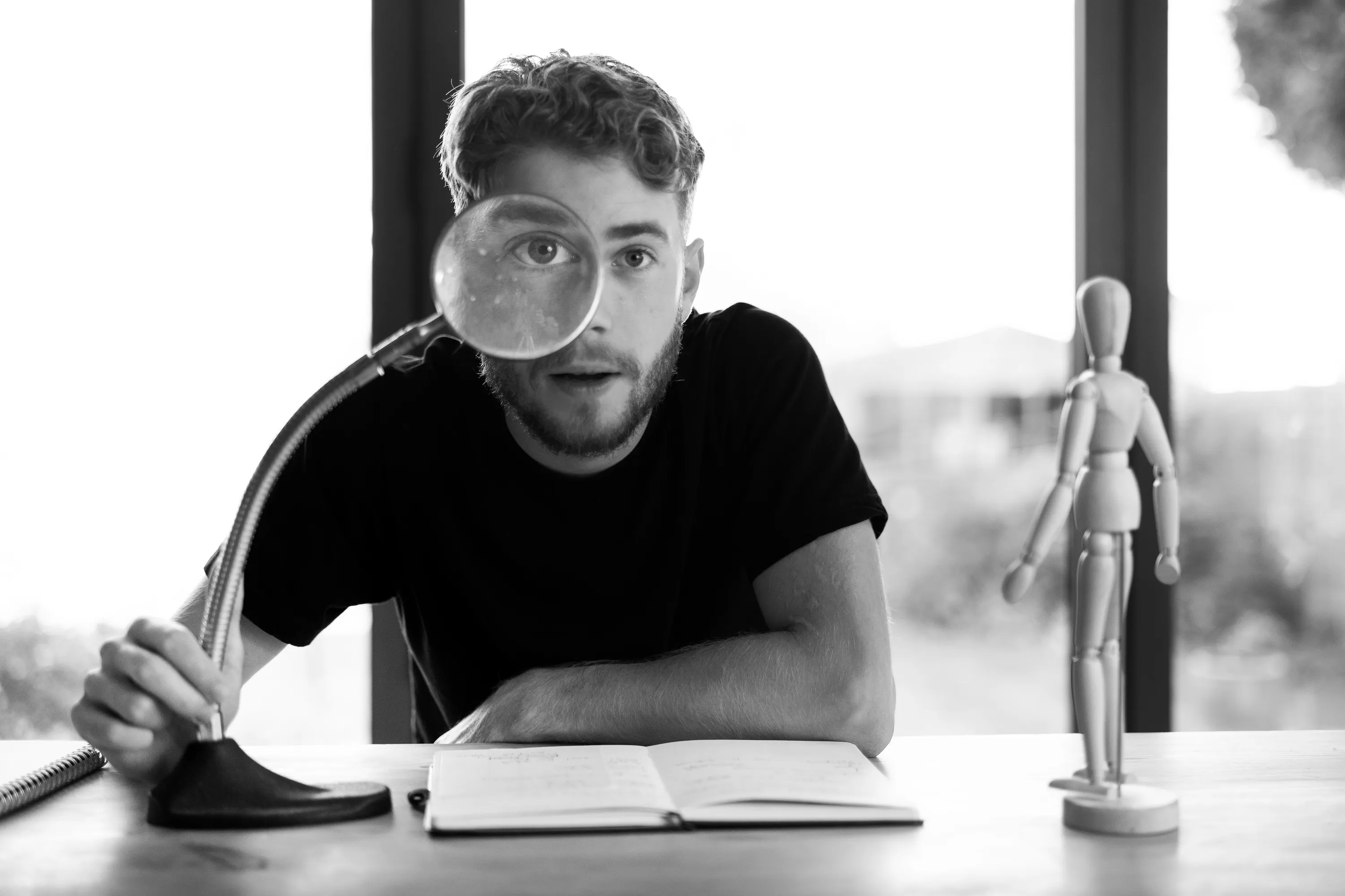 Louis working on a project