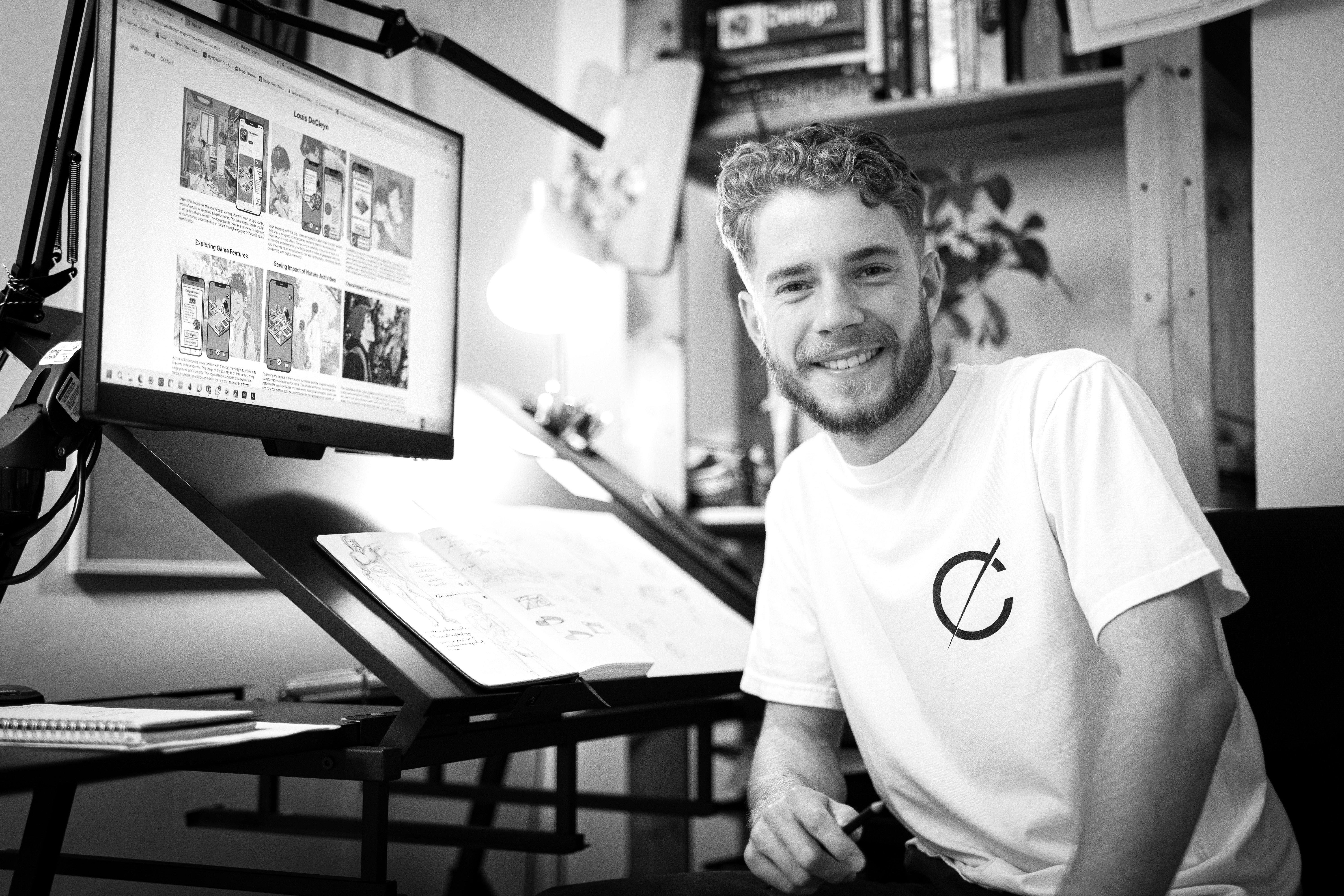 Louis Decleyn in his design studio